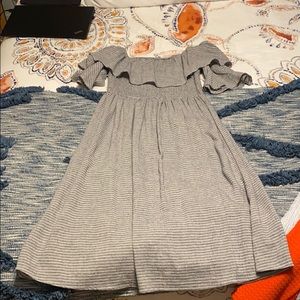 Off the shoulder striped dress